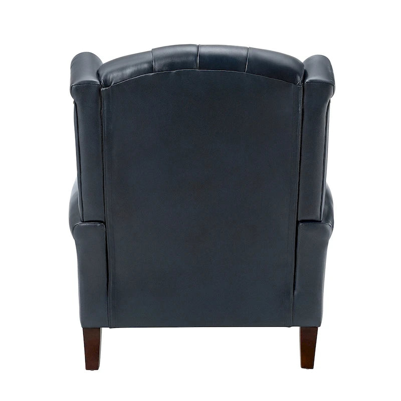 Fauteuil club en cuir classique avec clous décoratifs