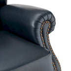 Fauteuil club en cuir classique avec clous décoratifs