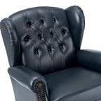 Fauteuil club en cuir classique avec clous décoratifs