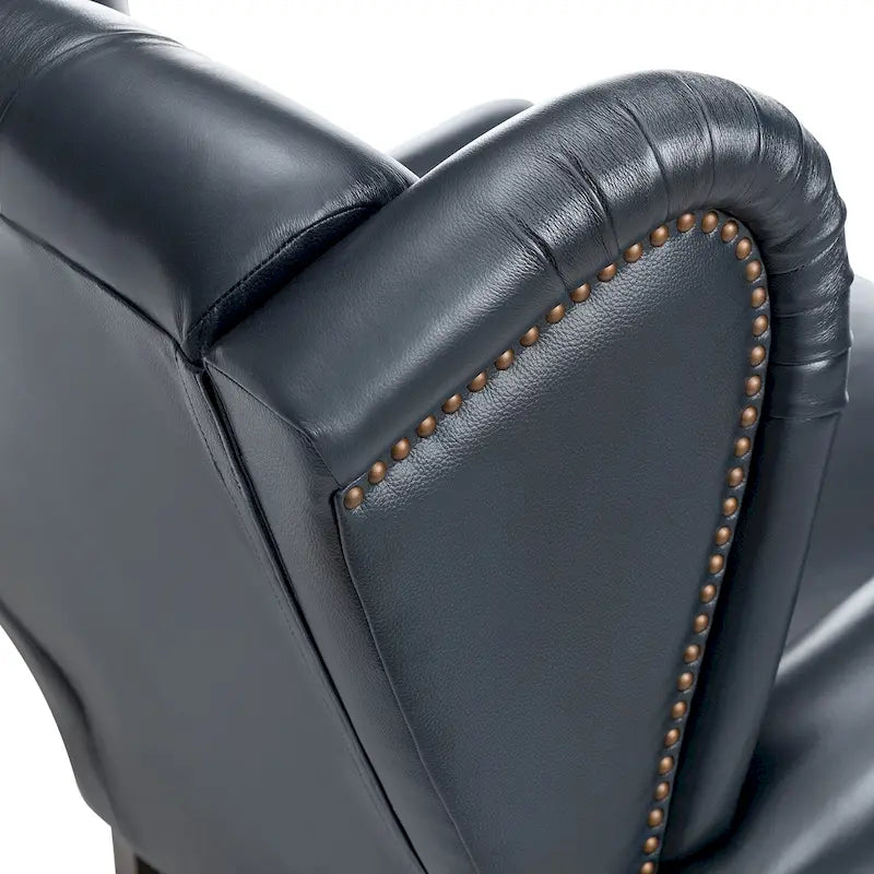 Fauteuil club en cuir classique avec clous décoratifs