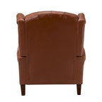 Fauteuil club en cuir classique avec clous décoratifs
