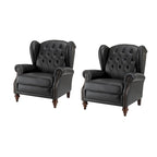 Fauteuil club en cuir classique avec clous décoratifs