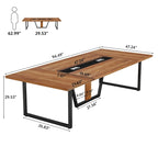 Table de conférence de 2,4 m, grande table de réunion pour 10 personnes, montage facile