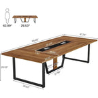 Table de conférence de 2,4 m, grande table de réunion pour 10 personnes, montage facile