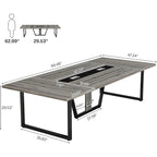 Table de conférence de 2,4 m, grande table de réunion pour 10 personnes, montage facile