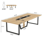 Table de conférence de 2,4 m, grande table de réunion pour 10 personnes, montage facile