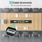Table de conférence de 2,4 m, grande table de réunion pour 10 personnes, montage facile