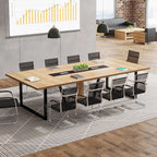 Table de conférence de 2,4 m, grande table de réunion pour 10 personnes, montage facile