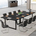 Table de conférence de 2,4 m, grande table de réunion pour 10 personnes, montage facile