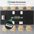 Table de conférence de 2,4 m, grande table de réunion pour 10 personnes, montage facile