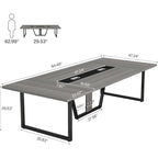 Table de conférence de 2,4 m, grande table de réunion pour 10 personnes, montage facile