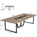 Table de conférence de 2,4 m, grande table de réunion pour 10 personnes, montage facile