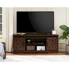 Meuble TV / Armoire de rangement en bois avec porte coulissante de style ferme