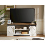 Meuble TV / Armoire de rangement en bois avec porte coulissante de style ferme