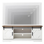 Meuble TV / Armoire de rangement en bois avec porte coulissante de style ferme