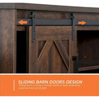 Meuble TV / Armoire de rangement en bois avec porte coulissante de style ferme