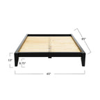 Lit plateforme en bois massif avec assemblage japonais