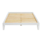 Lit plateforme en bois massif avec assemblage japonais