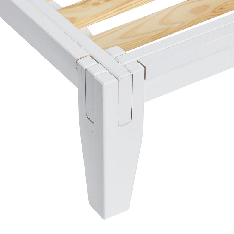 Lit plateforme en bois massif avec assemblage japonais