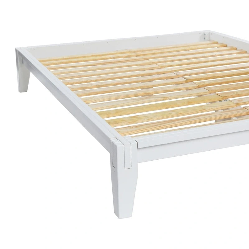 Lit plateforme en bois massif avec assemblage japonais