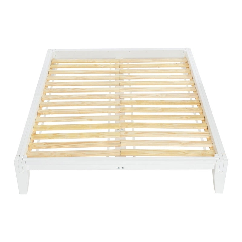 Lit plateforme en bois massif avec assemblage japonais