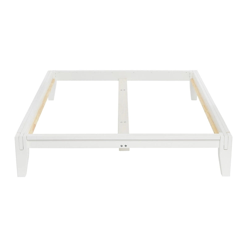 Lit plateforme en bois massif avec assemblage japonais