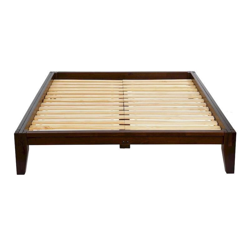 Lit plateforme en bois massif avec assemblage japonais
