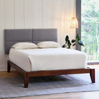 Lit plateforme en bois massif avec assemblage japonais