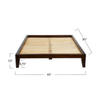 Lit plateforme en bois massif avec assemblage japonais