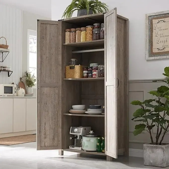 Meuble de Rangement Ferme, Armoire, Garde-Manger Rustique, Rangement Polyvalent