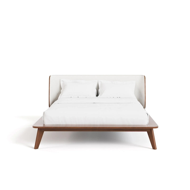 Ensemble de chambre bas de gamme avec fauteuil à oreilles en bouclette du milieu du siècle