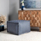 Nuloom Amalfi Aztec Print Indoor/Outdoor Ottoman Pouf
