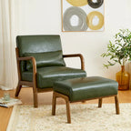 Tabourets d'appoint en similicuir style Mid-Century