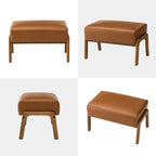 Tabourets d'appoint en similicuir style Mid-Century