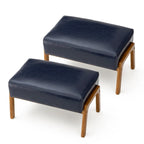 Tabourets d'appoint en similicuir style Mid-Century