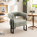 Fauteuil d'appoint individuel en velours Teddy Rembourré, fauteuil moderne d'angle rembourré en bouclette pour salon et chambre