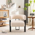 Fauteuil d'appoint individuel en velours Teddy Rembourré, fauteuil moderne d'angle rembourré en bouclette pour salon et chambre