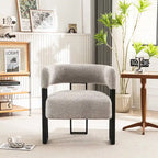 Fauteuil d'appoint individuel en velours Teddy Rembourré, fauteuil moderne d'angle rembourré en bouclette pour salon et chambre