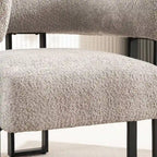 Fauteuil d'appoint individuel en velours Teddy Rembourré, fauteuil moderne d'angle rembourré en bouclette pour salon et chambre