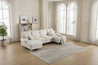 HOMEFUN Chenille Upholstered U-Shaped Living Room Sectional Sofa