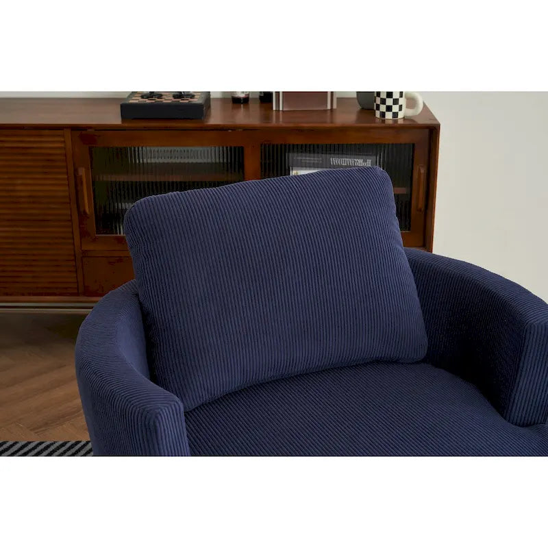Fauteuil pivotant en velours côtelé moderne, lot de 1