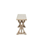 Console ou banc en bois avec des accents vieillis - Marron