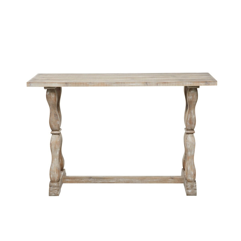 Console ou banc en bois avec des accents vieillis - Marron