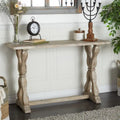Console ou banc en bois avec des accents vieillis - Marron