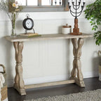 Console ou banc en bois avec des accents vieillis - Marron