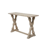 Console ou banc en bois avec des accents vieillis - Marron