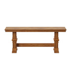 Banc de salle à manger en bois avec pieds tréteaux bicolores