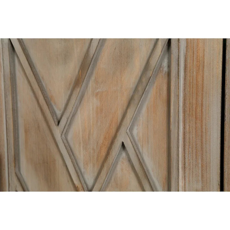 Buffet en Bois 4 Portes, Sergé, Style Américain Vintage