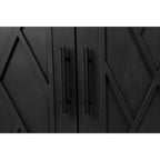 Buffet en Bois 4 Portes, Sergé, Style Américain Vintage