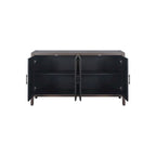 Buffet en Bois 4 Portes, Sergé, Style Américain Vintage